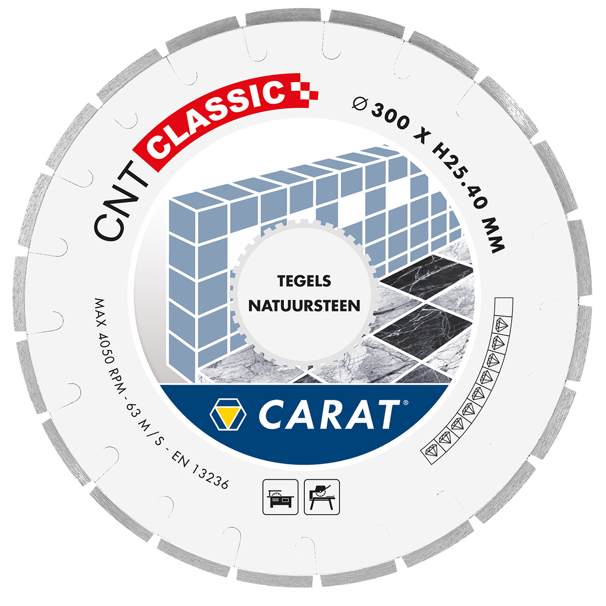 CARAT DIAMANTZAAG NATUURSTEEN Ø350x25,40MM, CNT CLASSIC