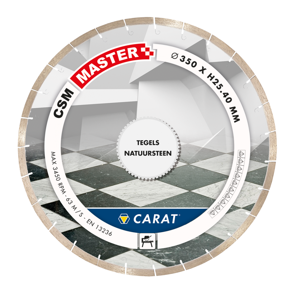 CARAT DIAMANTZAAG TEGELS Ø350x20,00MM, CSM MASTER