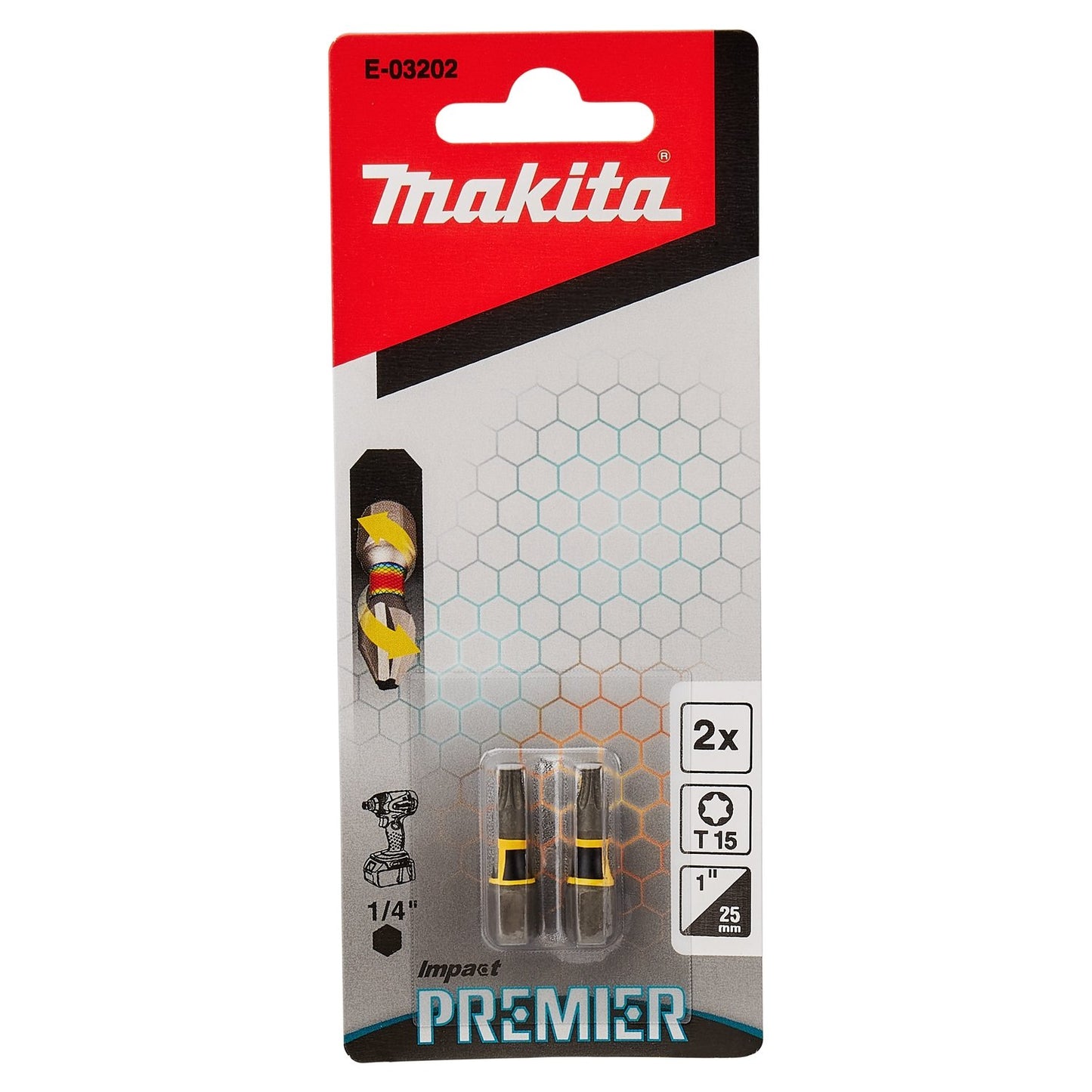 Impact driver bit T15x25mm XTT Impact Premier - E-03202