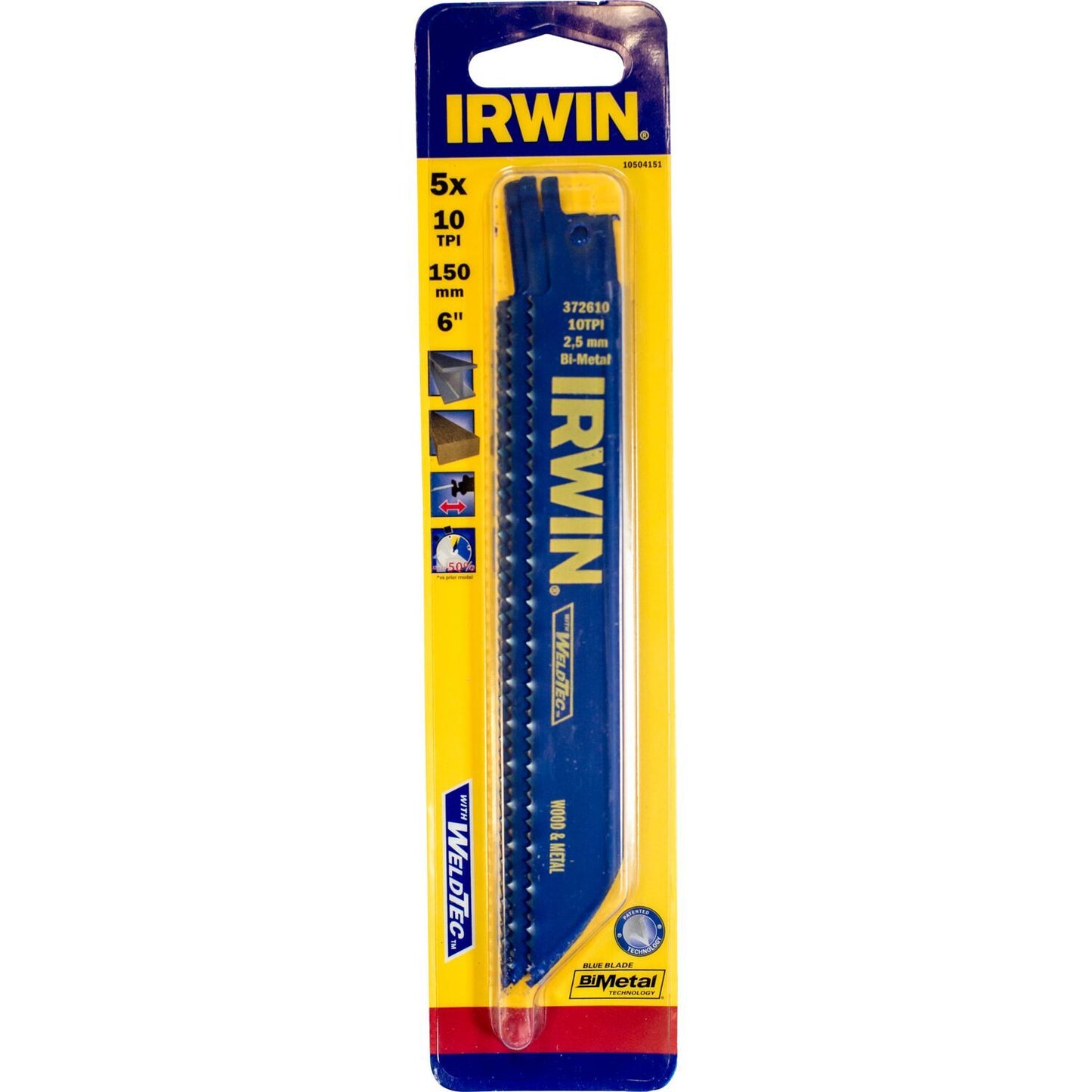 Irwin 610R 6"" / 150mm 10TPI, Metal & Wood Saws - 10504151