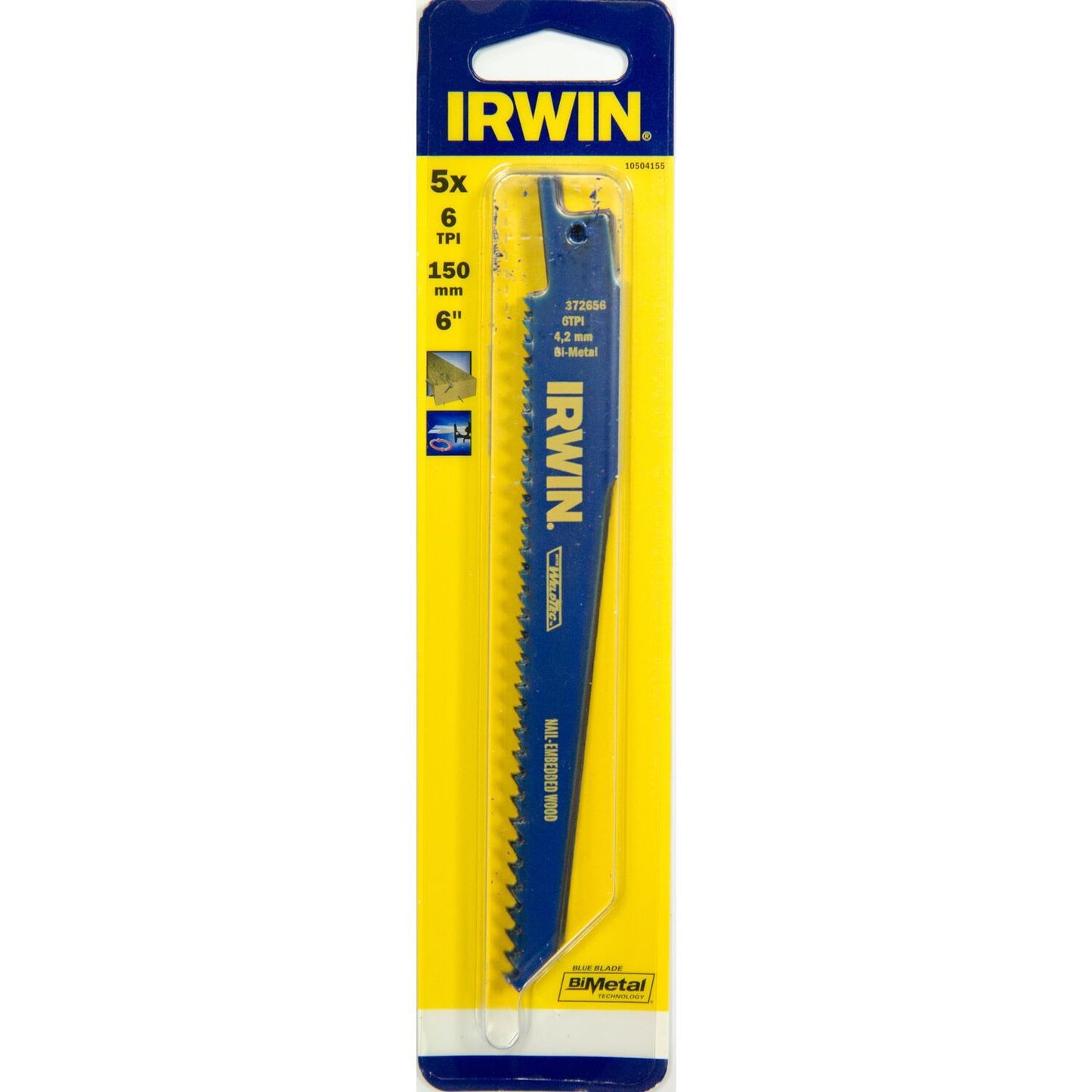 Irwin 656R 6"" / 150 mm 6TPI, zagen van hout met spijkers - 10504155