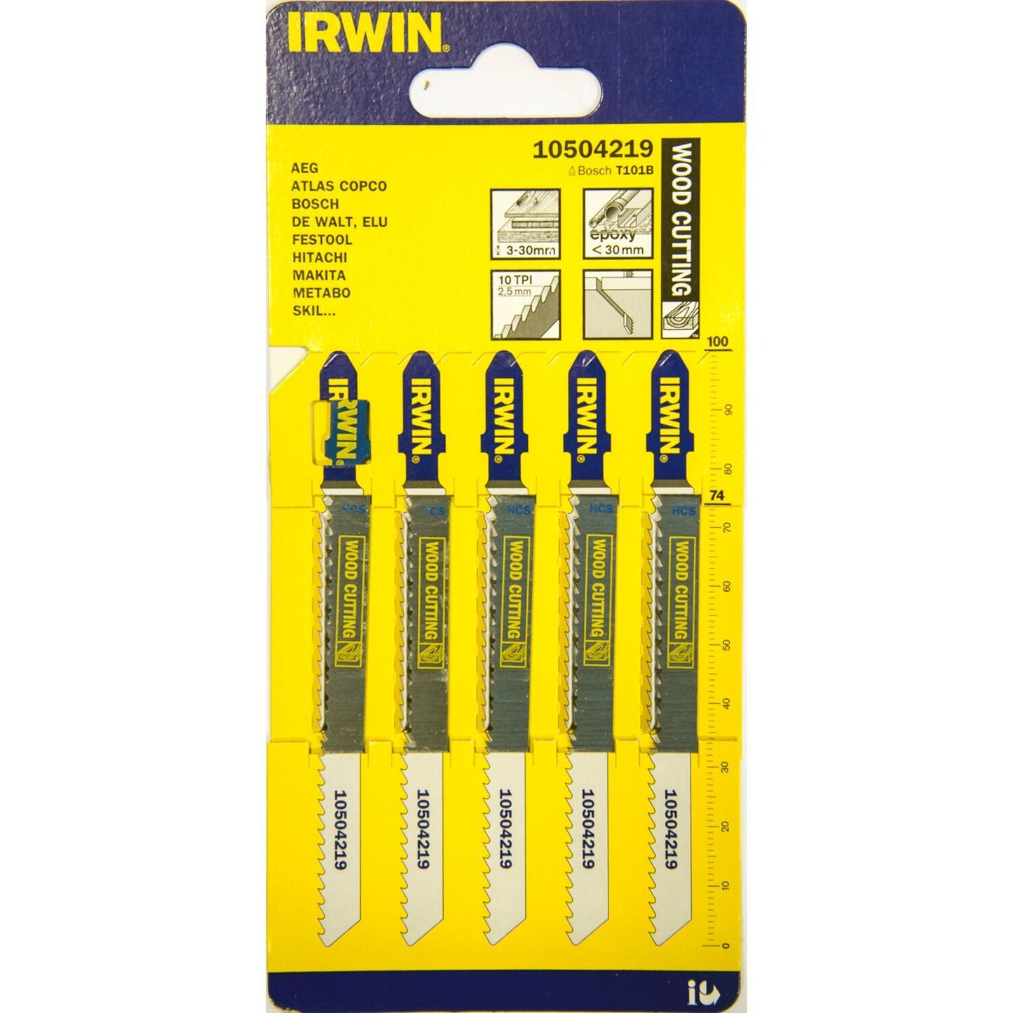 Irwin HCS, 100 mm, 10 TPI, T101B, konische Klinge, Holzsägen – 10504219