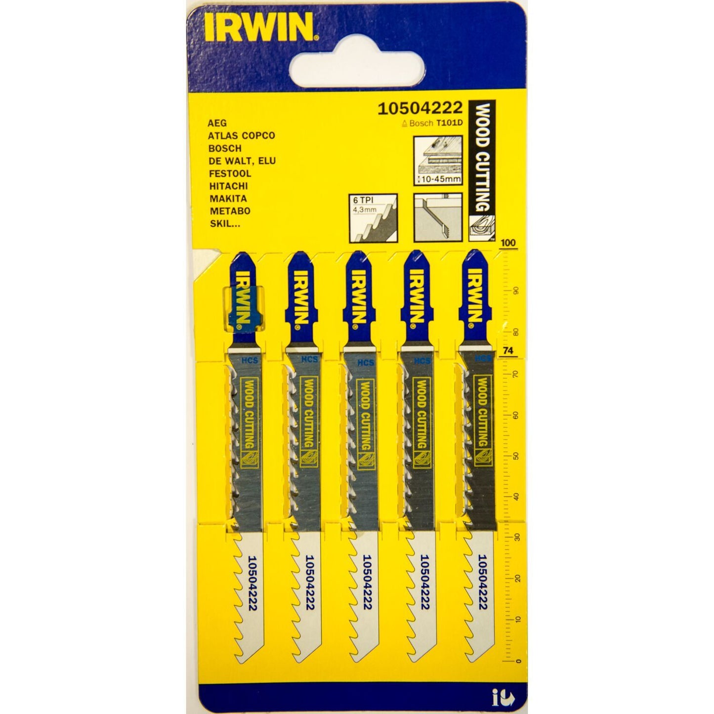 Irwin HCS, 100 mm, 6TPI, T101D, taps blad, houtzagen - 10504222