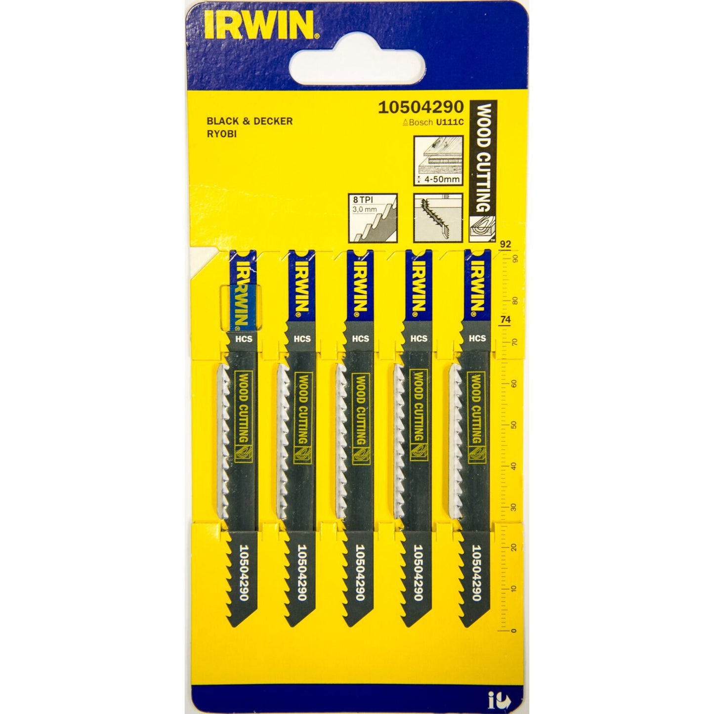 Irwin HCS, 100 mm, 8 TPI, U111C, standaard, houtzagen - 10504290