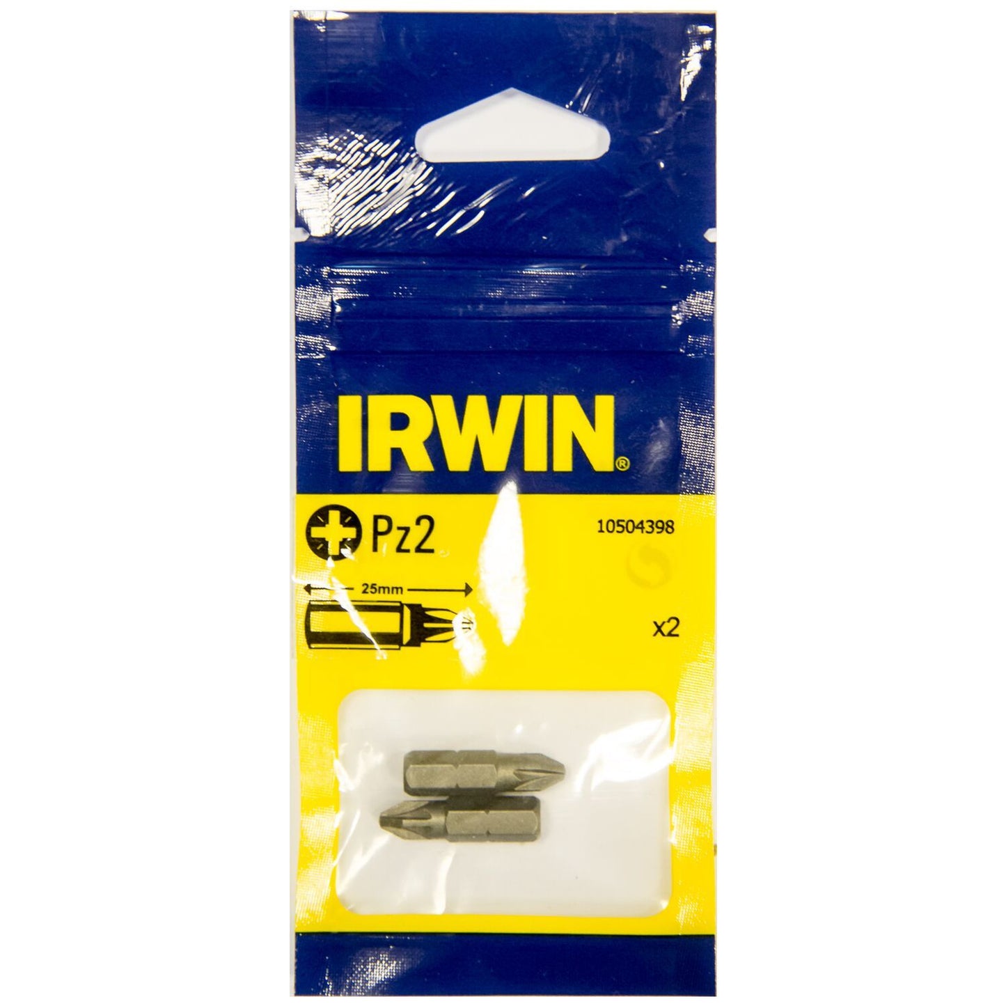 Irwin Pozidriv Pz2 - 1/4”/25mm - 2 pieces - 10504398