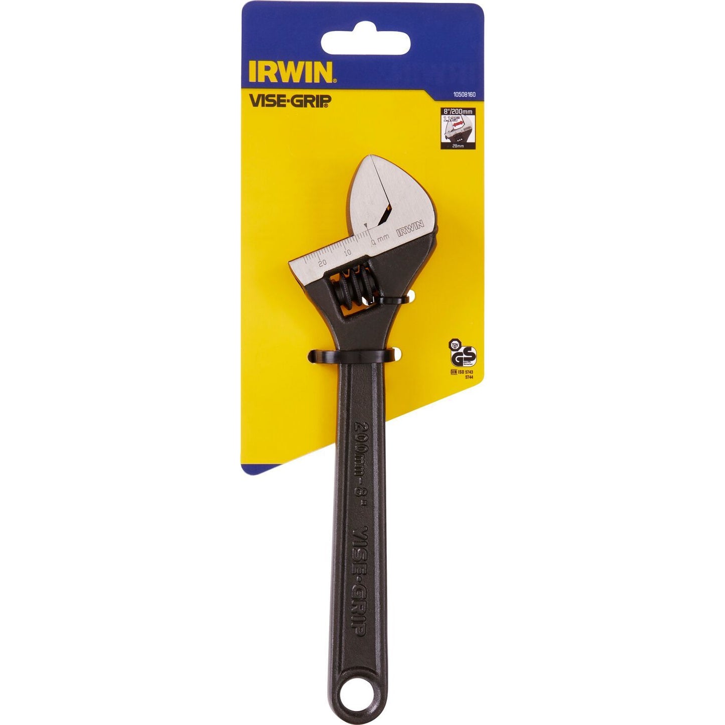 Irwin Verstelbare moersleutel met stalen handgreep 8”/200 mm - 10508160