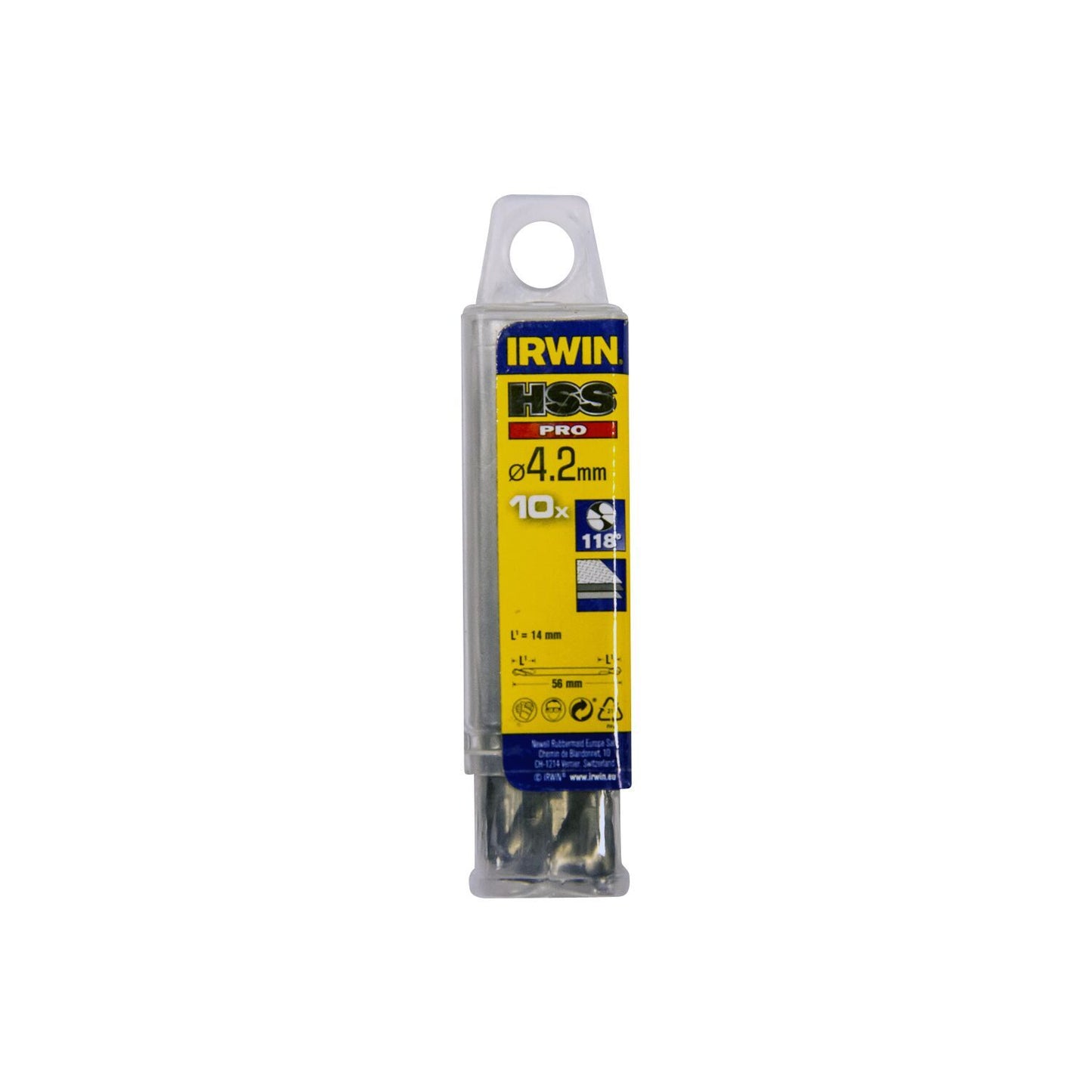Irwin HSS PRO Metaalboor (dubbel) 4.2MM 10PCS - 1868267
