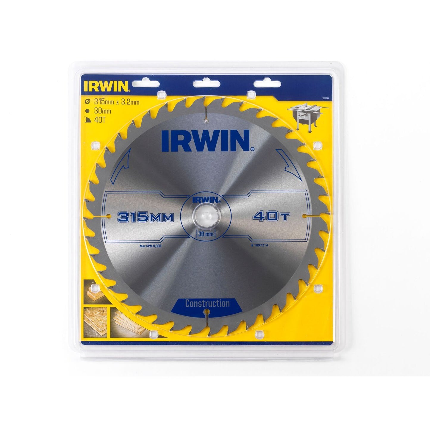 Irwin CZB 315MM/40T Achsloch 30MM - 1897214