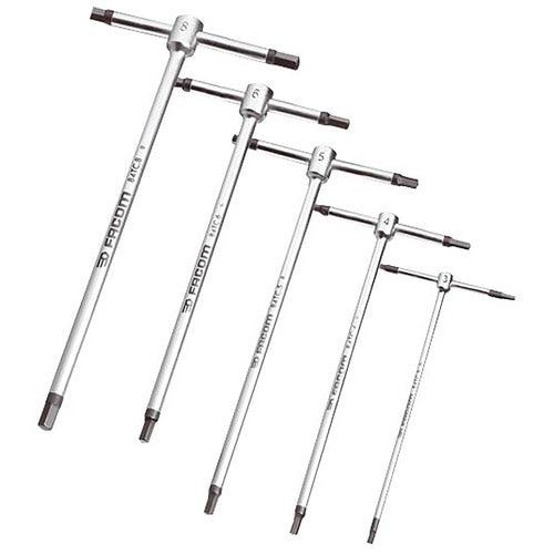 5 metric Allen keys, hexagonal, with T-handle - 84TC.JE5