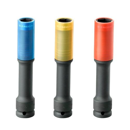 Koffer met lange versterkte slagmoerdoppen 1/2" - NSI.3EL