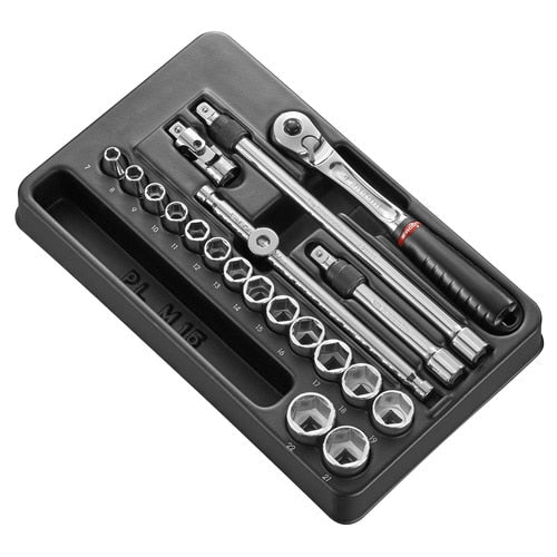 Module 6-point metric sockets 3/8" - 20 pieces - JL.171 - MOD.JL171-36