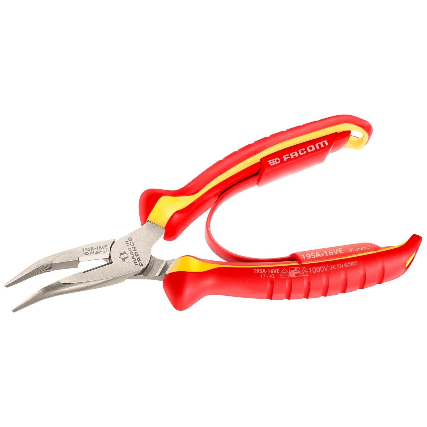 Gerade Zange mit halbrunder Backe VDE 160 mm – 193A.16VE