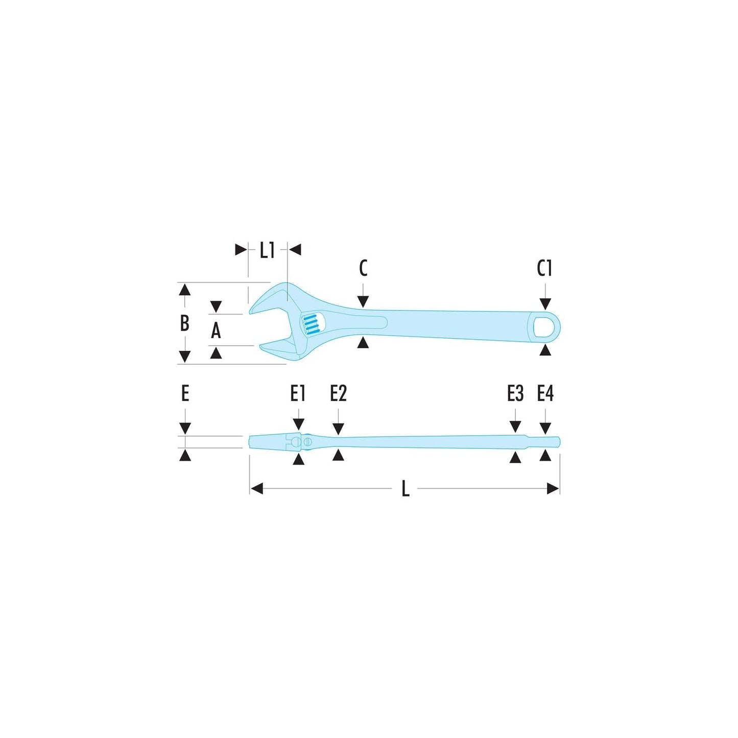 Schnellverstellbarer Schraubenschlüssel Bimaterial 12 mm – 101.12GPB
