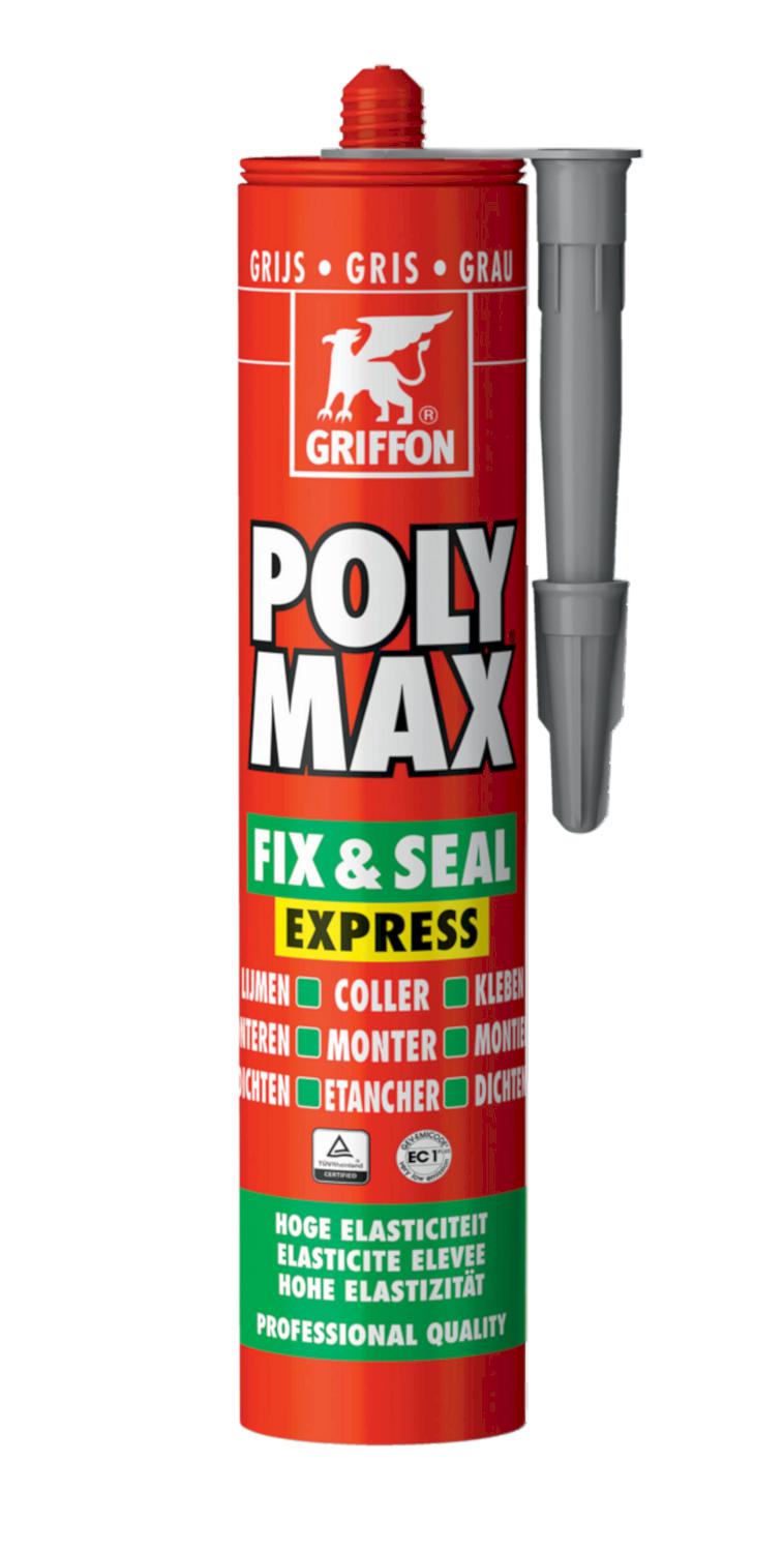 Poly Max® Afdichtingskit Fix & Seal Express Grijs Koker 425g - 6150456
