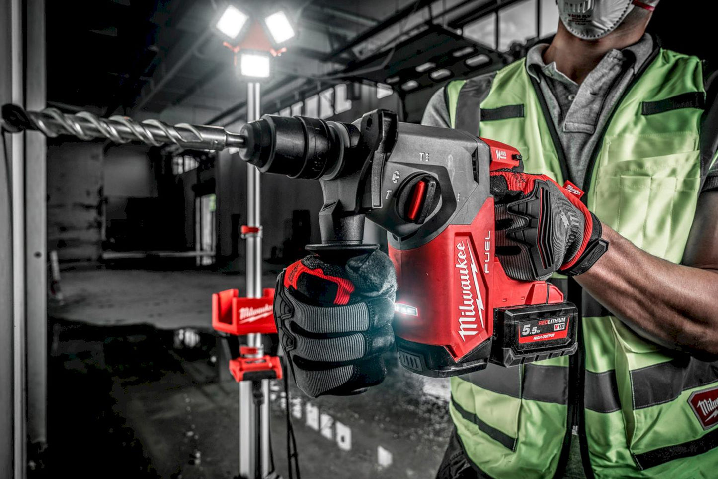 M18 FHX-552X FUEL™ Akku-Kombihammer SDS+ 26 mm mit FIXTEC™ 18 V 5,5 Ah in HD-Box – 4933478889