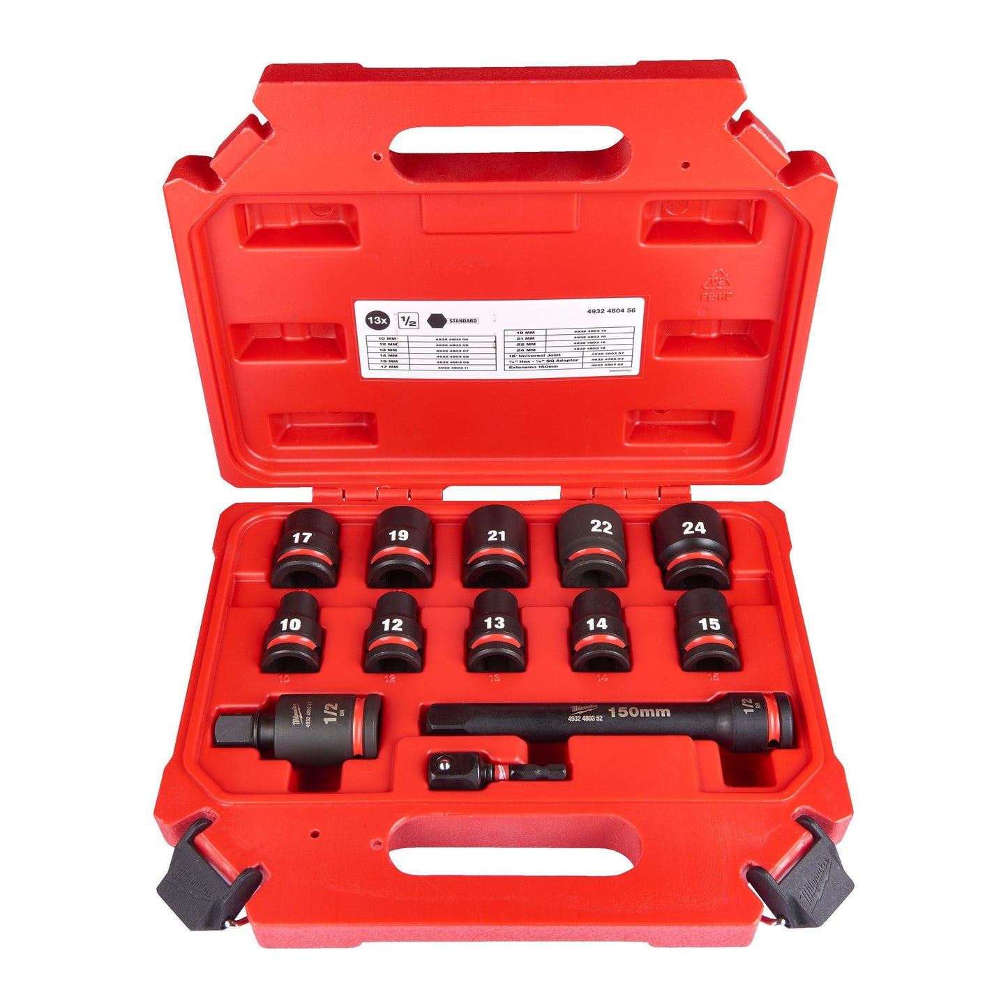 Shockwave™ Cap Hex ½″ short set - 13 pieces - 4932480456