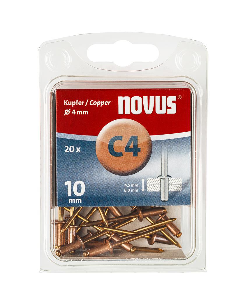 Blind rivet C4 X 10mm, Copper, 20 pcs. - 045-0039