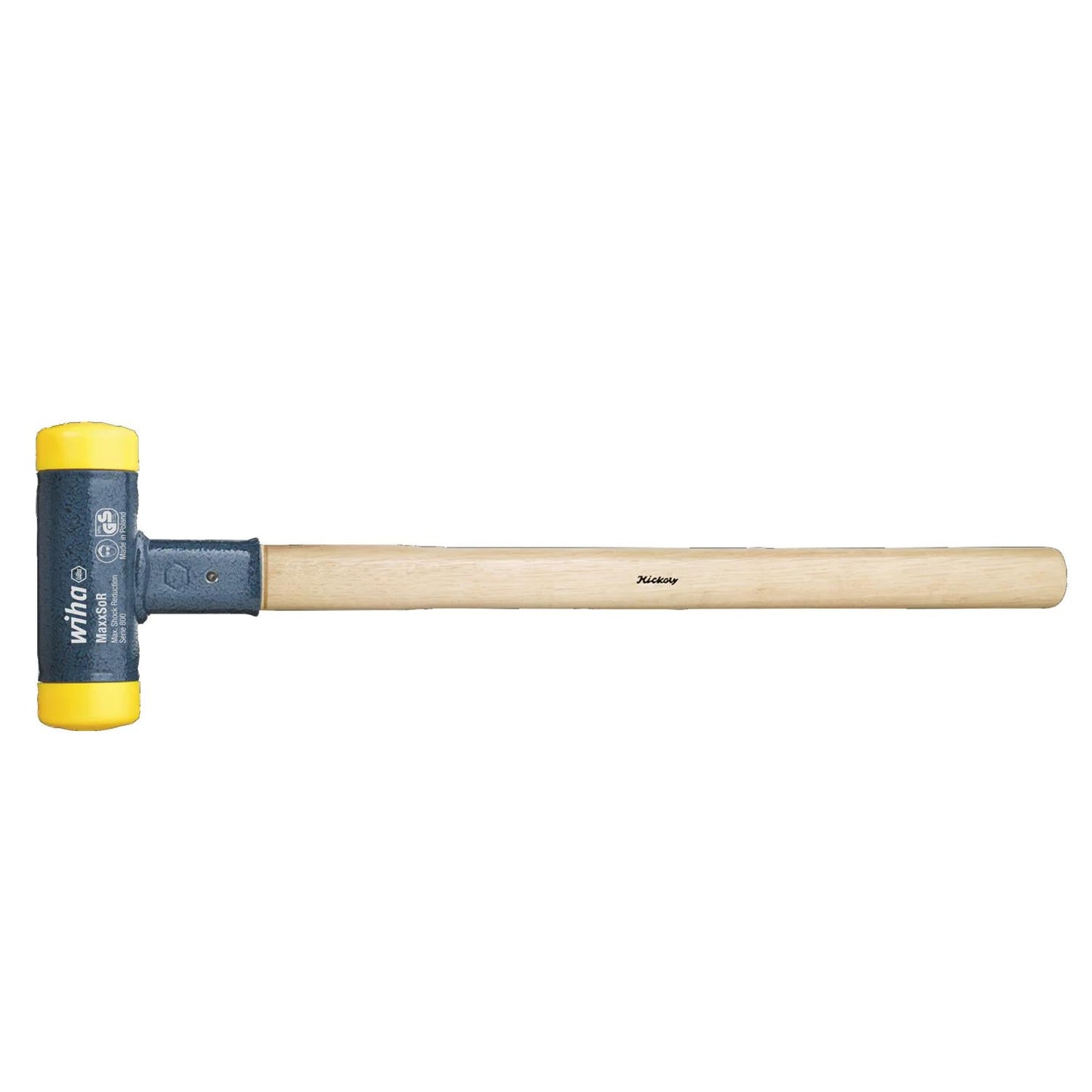 Kunststof hamer terugslagloos met hickorysteel, rond-slagkop - 02099