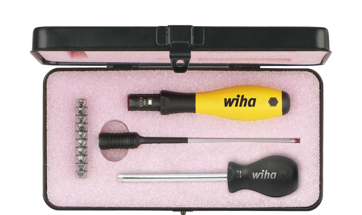 Drehmomentschraubendreher-Set TorqueVario®-S ESD 0,4-1,0 Nm sortiert 14-teilig, variabel einstellbarer Drehmomentbegrenzer inkl. Box - 43898