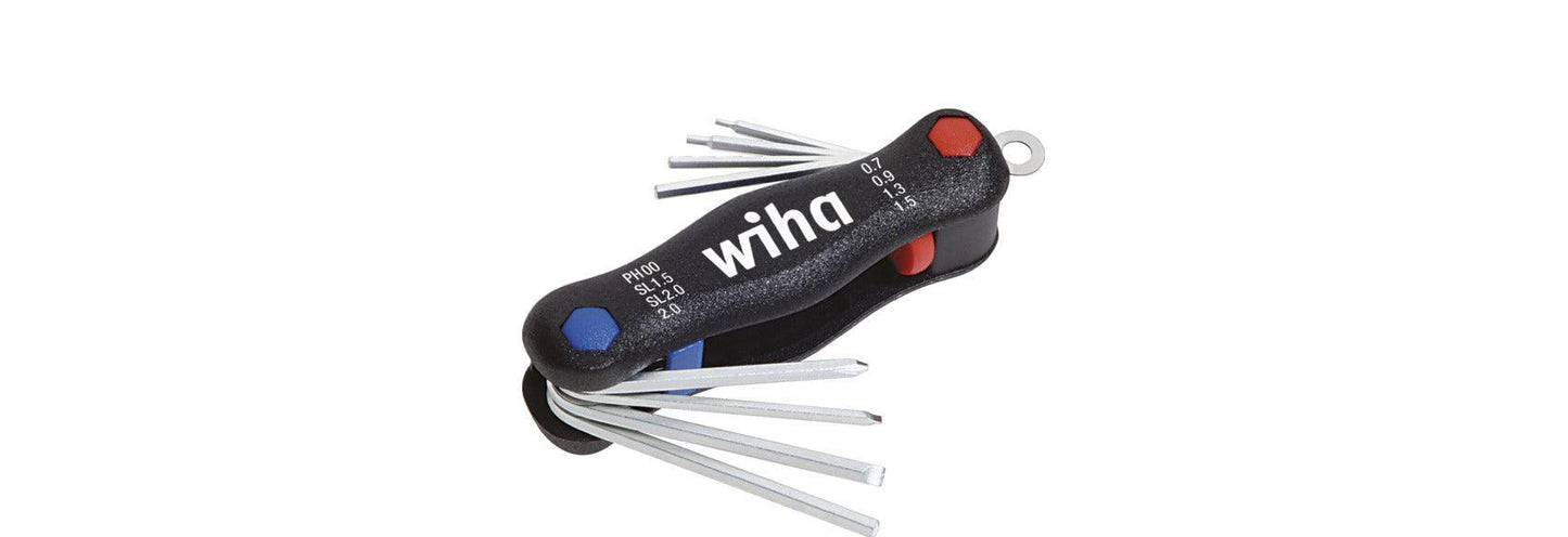 Multitool Mini PocketStar sleufkop, Phillips, binnenzeskant 8-deli in blister - 27936