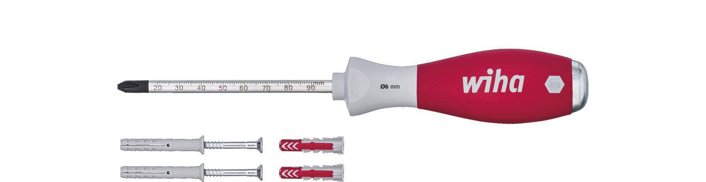 Plugschroevendraaierset SoftFinish® met pluggen met 6 mm ronde schacht in blister 5-delig - 41289