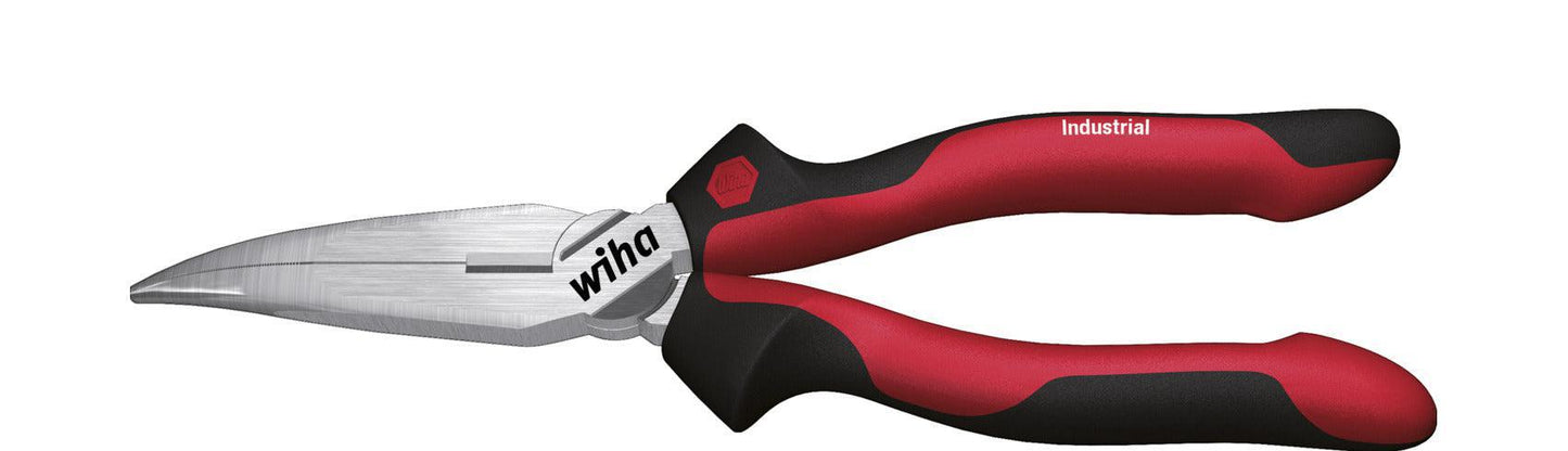 Needle nose pliers Industrial with curved cutting edge, approx. 40° - 32328