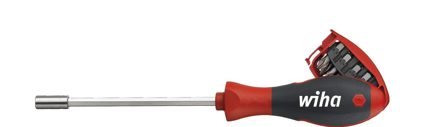Schroevendraaier met bitmagazijn magnetisch Phillips, sleufkop met 8 bits, 1/4" in blister - 33009