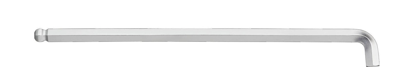 Stiftsleutel zeskantkogelkop met kort been, mat verchroomd - 35482