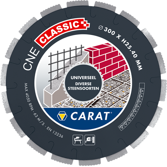 CARAT DIAMANTZAAG UNIVERSEEL Ø300x30,00MM, CNE CLASSIC