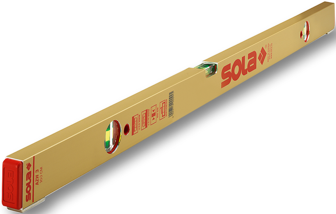 Sola Waterpas AZH 3 100 Goud m voet 100cm ( 3 libellen )