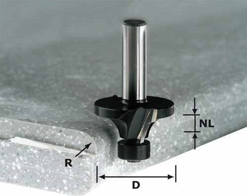 Festool Rounding cutter HW shank 12 mm HW R3/D22 ss S12