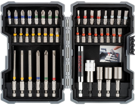 Bosch 43-teiliges Bit- und Steckschlüssel-Set in Kassette - 2607017164