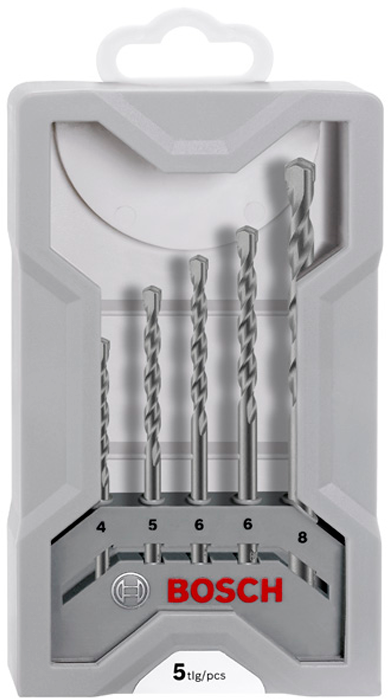 Bosch Silver Percussion 5-delige betonborenset 8.0 / 5.0 / 6.0 / 6.0 / 8.0 millimeter 0.0 millimeter 0.0 millimeter 0.0 millimeter 0.0 millimeter BOS-2607017080