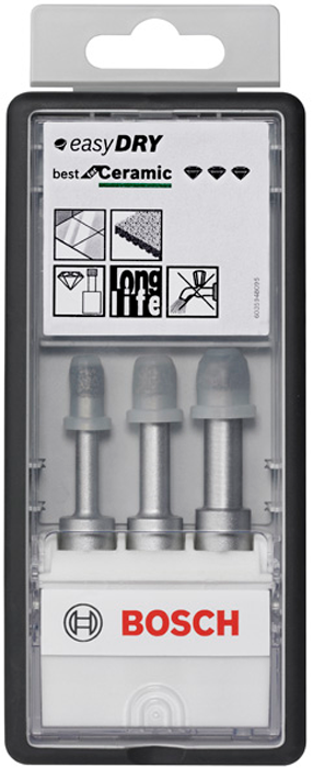 Bosch Robust Line 3-delige diamantborenset 6.0 / 8.0 / 10.0 millimeter BOS-2608587145