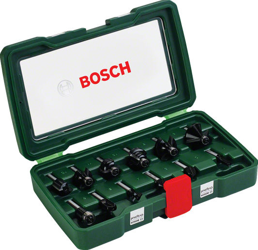 Bosch 12-delige hardmetalen frezenset (8 mm opnameschacht)