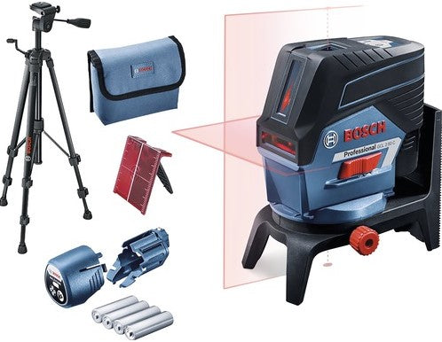 Bosch Blauw GCL 2-50 C Kruislijnlaser met loodlijnfunctie + wandhouder + statief - 0601066G02