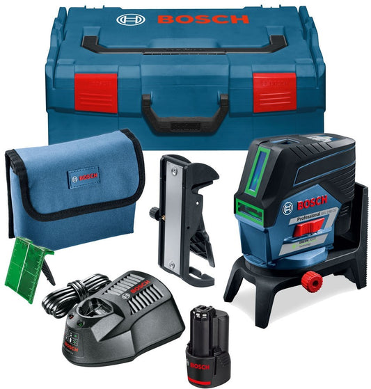 Bosch Blauw GCL 2-50 C Accu Kruislijnlaser in etui set 1x 2.0Ah Li-ion in L-Boxx - 0601066G03