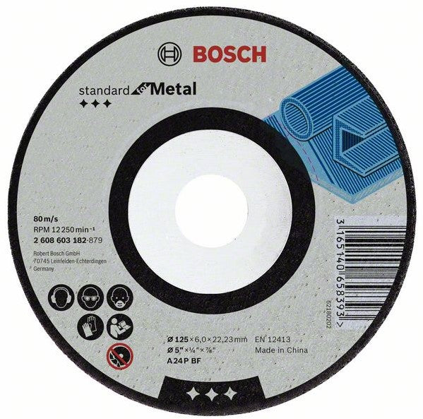 Bosch Standard for Metal Afbraamschijf gebogen 125.0 millimeter 22.23 millimeter BOS-2608603182