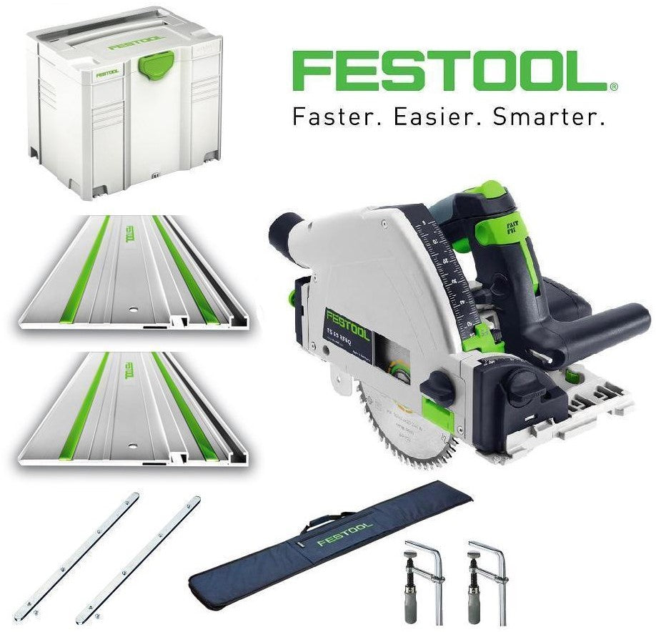 Festool Plunge saw TS 55 REBQ-Plus-FS + Holdall FS-BAG + Screw clamp FSZ 120 SET