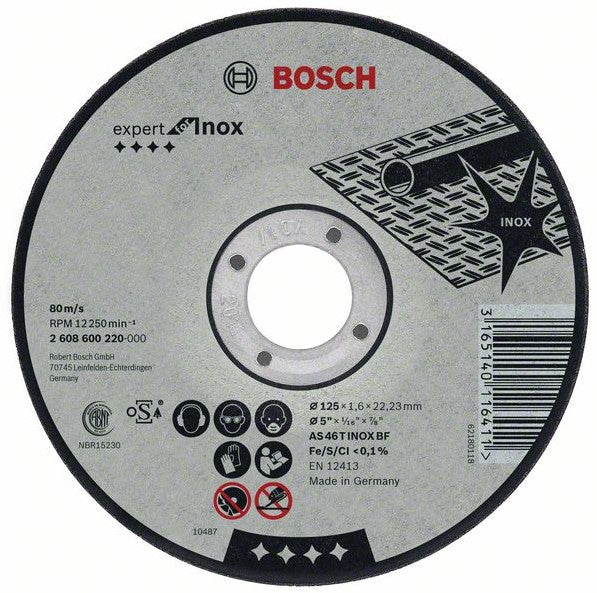 Bosch Expert for Inox Doorslijpschijf recht 150.0 millimeter 22.23 millimeter BOS-2608603405