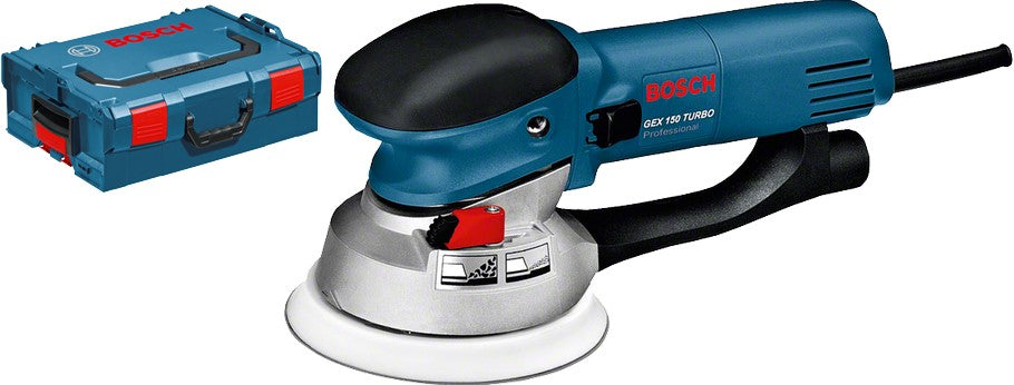 Bosch Blauw GEX 150 Turbo Excenterschuurmachine 150mm 600W 230V in L-BOXX