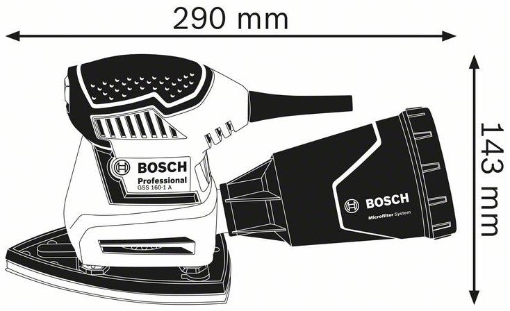 Bosch Professional GSS 160 Multi Vlakschuurmachine 180W in L-BOXX - 06012A2300
