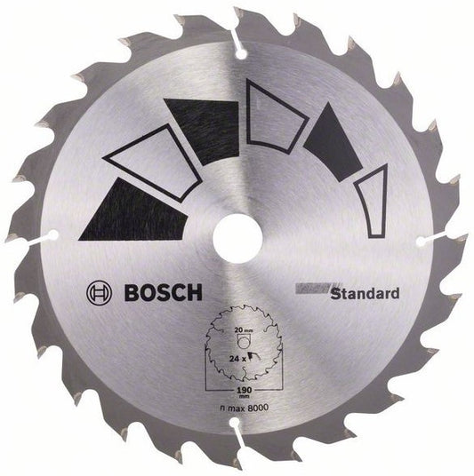 Bosch Blauw STANDARD Cirkelzaagblad 190x2.2x20mm 24T