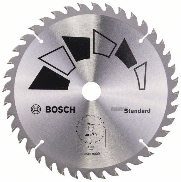 Bosch Blauw STANDARD Cirkelzaagblad 190x2.2x20mm 40T