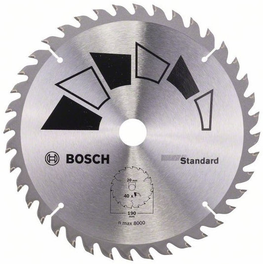 Bosch Blauw STANDARD Cirkelzaagblad 190x2.2x20mm 40T