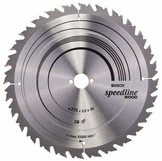 Bosch Blauw Speedline Wood Cirkelzaagblad 315x3.2/2.2x30mm 28T