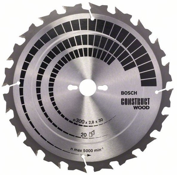 Bosch Blue Construct Wood Circular Saw Blade 300x2.8/1.8x30mm 20T