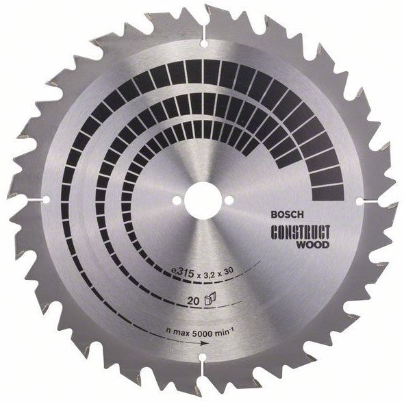 Bosch Blue Construct Wood Circular Saw Blade 315x3.2/2.2x30mm 20T