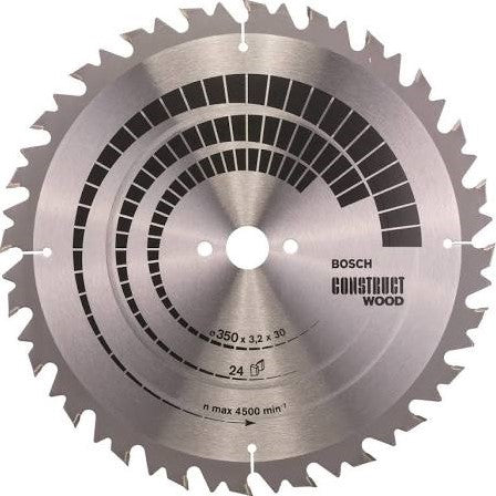 Bosch Blue Construct Wood Circular Saw Blade 350x3.2/2.2x30mm 24T