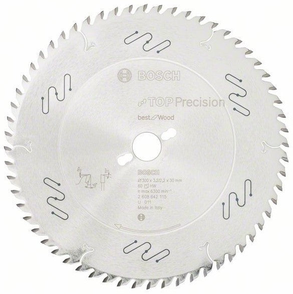 Bosch Blauw Top Precision Best for Wood Cirkelzaagblad 300x3.2/2.2x30mm 60T